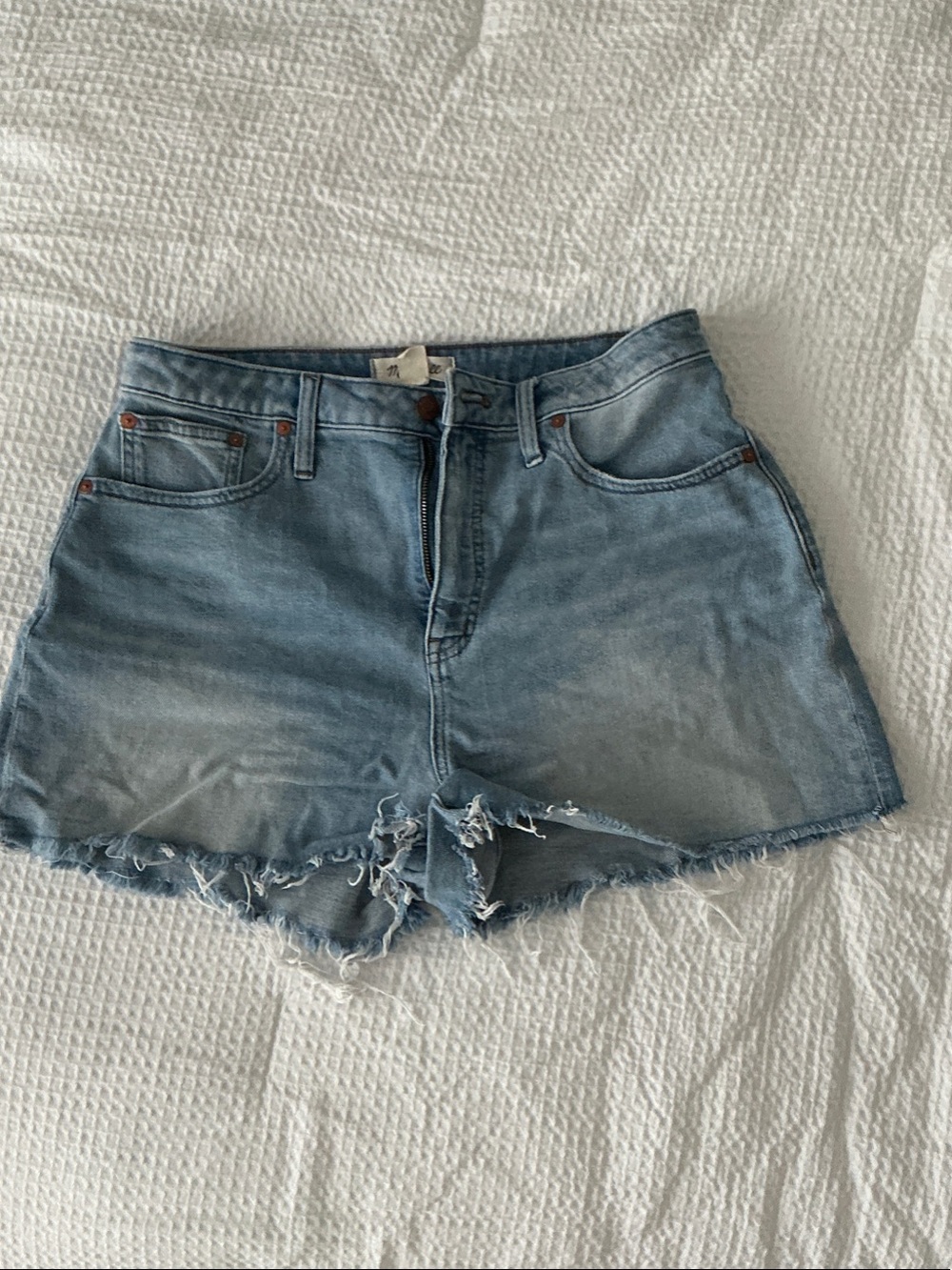 Madewell curvy high rise denim short